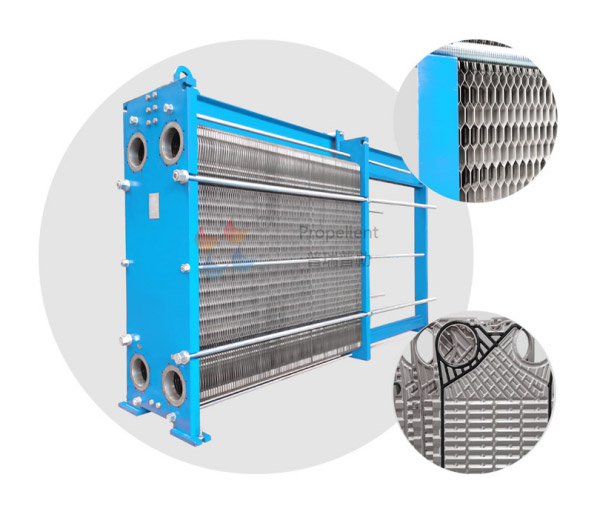 Wide gap plate heat exchanger 